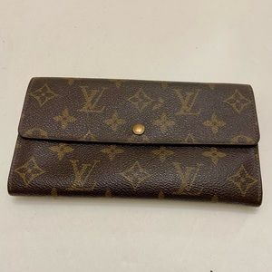 Louis Vuitton, Brown Mono, Bi-Fold Long Wallet (MI0992)